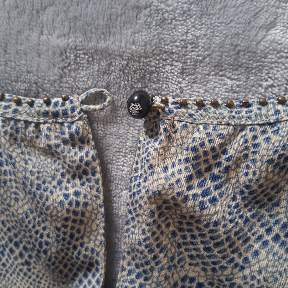 Maison Scotch Mini Dress Dainty Print Short Sleeve Smocked Waist Blouson S/M - Picture 12 of 16
